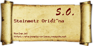 Steinmetz Oriána névjegykártya